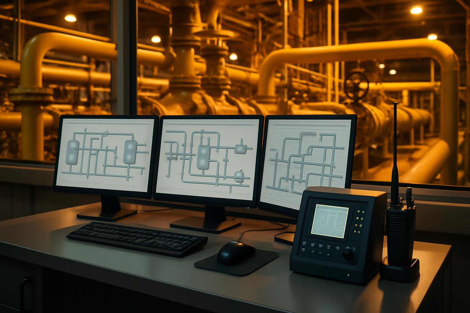 Oil and Gas Facility with Motorola SCADA Monitoring Systems